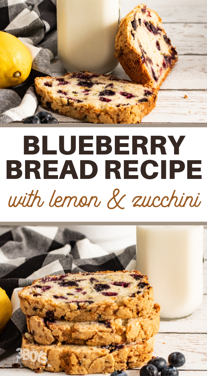 zucchini bread with lemons and blueberries