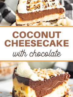 cheesecake with coconut and chocolate