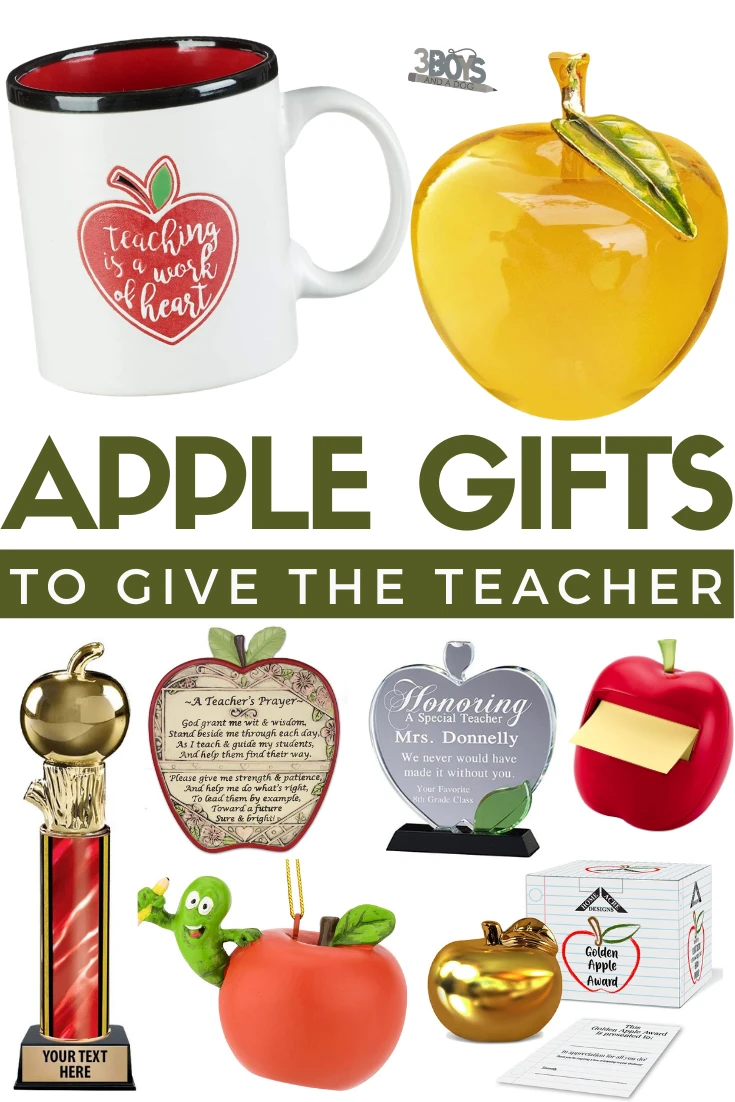 Red APPLE Ornaments ~ Carved Look ~ unique Teacher gift