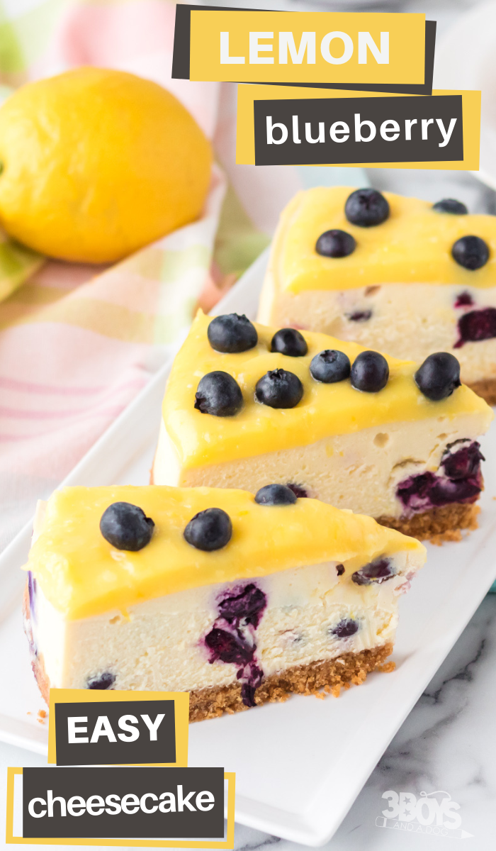 lemon flavor and fresh blueberries combine for this yummy cheesecake