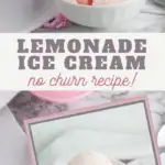 no churn pink lemonade ice cream