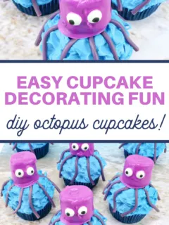 octopus cupcakes for an ocean animals unit study