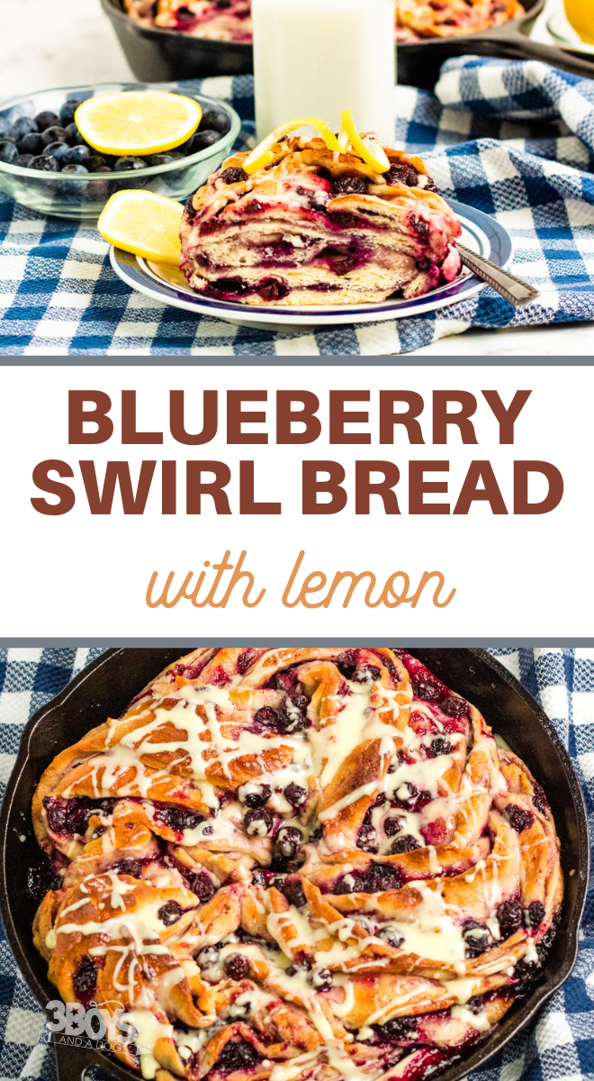 sweet bread recipe of lemon and blueberries