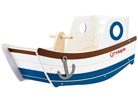 Image for Award Winning Hape High Seas Wooden Toddler Rocking Ride On, L: 32, W: 12.5, H: 14.4 inch