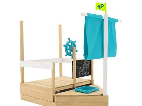 Image for TP Toys Ahoy Wooden Ship Play Boat with Sandbox and Shade Cover