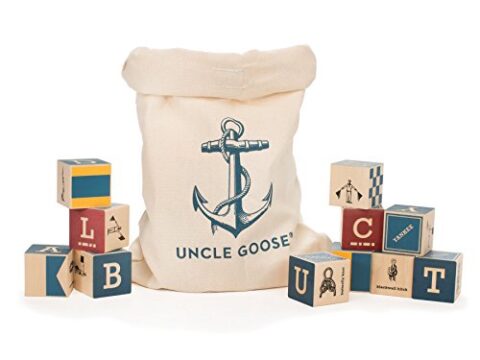Image for Uncle Goose Nautical Blocks with Canvas Bag - Made in USA