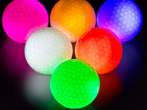 Image for THIODOON Glow Golf Balls Led Golf Balls Glow in the Dark Golf Balls Flashing Golf Ball Light up Long Lasting Bright Night Sports 6 Colors for Your Choice 6 Pack