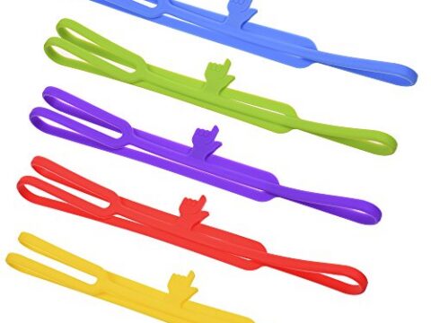 Image for Silicone Finger Point Bookmarks Book Marker for School Supplies Stationery Assorted Colors Pack-5 by Rienar
