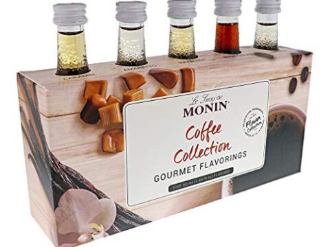 Image for Monin - Gourmet Flavorings Premium Coffee Collection, Great for Coffee, Tea, and Lattes, Vegan, Non-GMO, Gluten-Free (Caramel, Amaretto, French Hazelnut, Irish Cream, Vanilla) | 50 ml Per Bottle