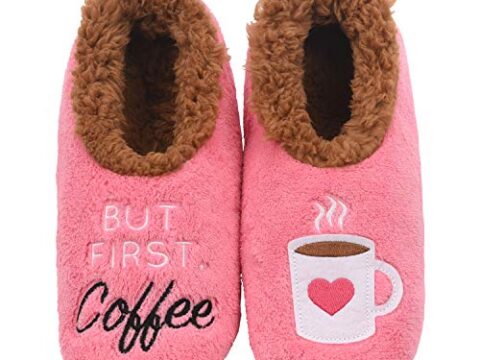 Image for Snoozies Pairables Womens Slippers - House Slippers - But First Coffee - Medium