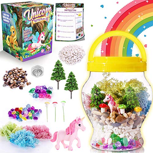 Terrarium Unicorns Gifts for Girls Gardening DIY Bedroom Decor Unicorn Gift 