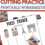 simple cutting worksheets for your Paris France Unit Study
