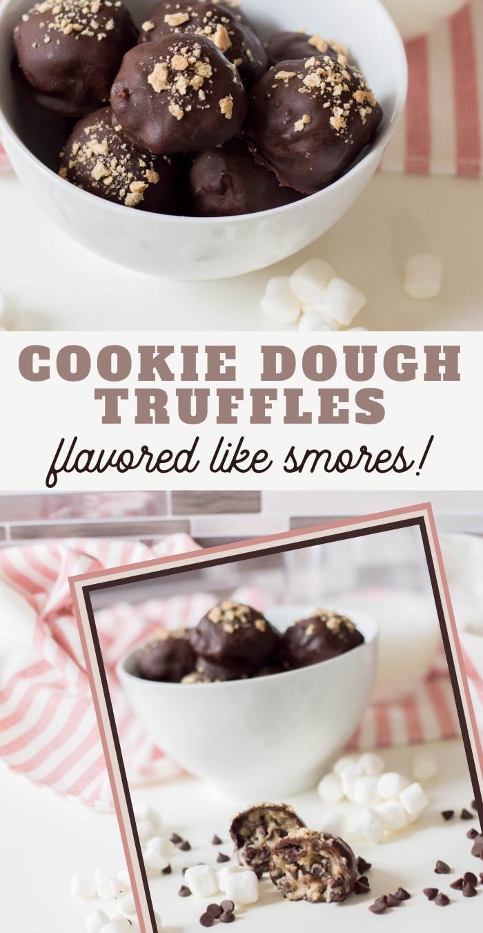 smores cookie dough truffles