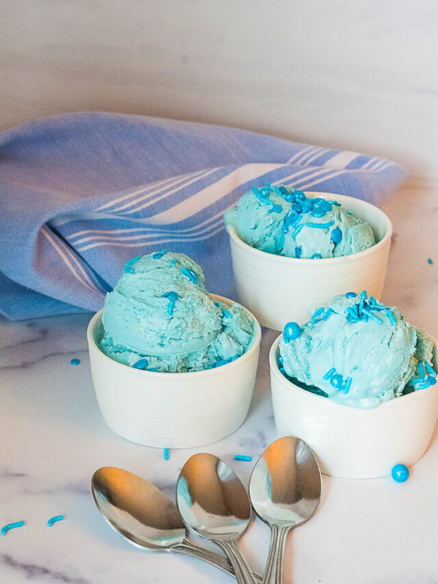 No-Churn Blue Ice Cream Recipe