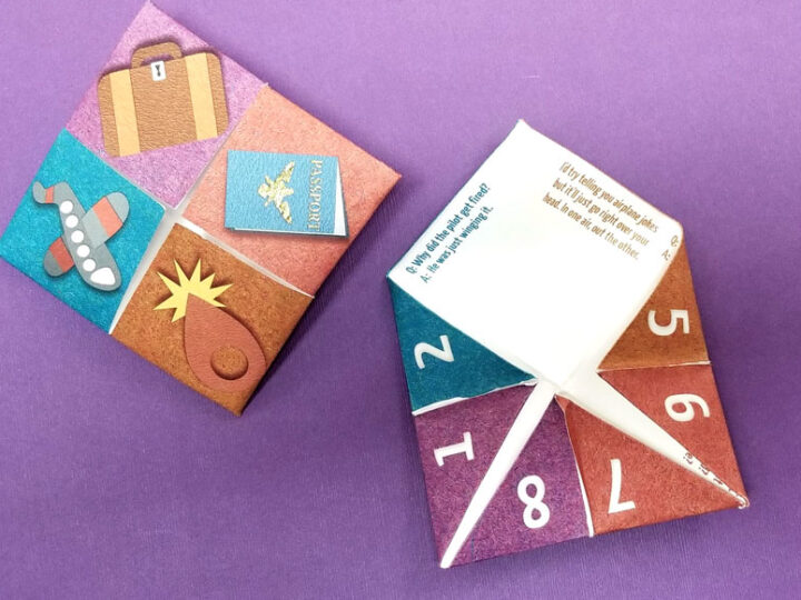 Image for Cootie Catcher Template for Travel with Kids - Blank and with Jokes