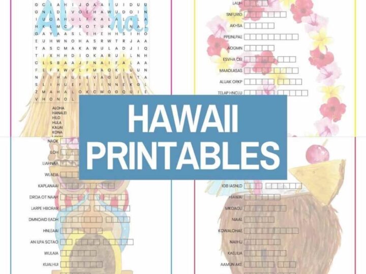 Image for Hawaii Word Search and Word Scramble Printables for Kids