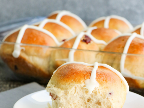 Image for Bread Machine Cranberry Hot Cross Buns Recipe