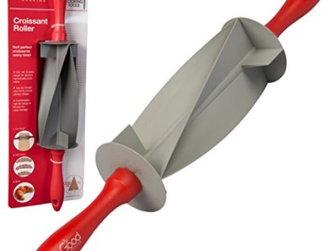 Image for Croissant Cutter- Roller Slices Perfect Shaped Pastry Dough for Homemade Croissants in Minutes