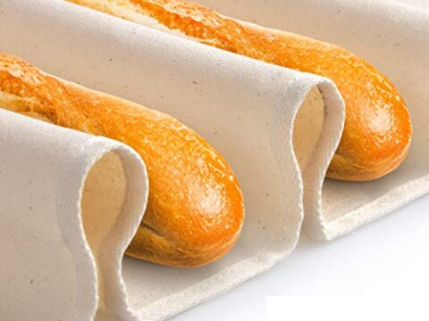 Image for Orblue Bakers Couche and Proofing Cloth, 100% Cotton Fabric for Bread Dough Baking, Shaping Tool for Baguettes, Loaves, Ciabatta, Bread Couche 24 x 36 Inches