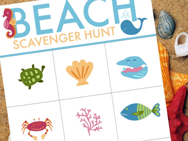 Image for Beach Scavenger Hunt Free Printable