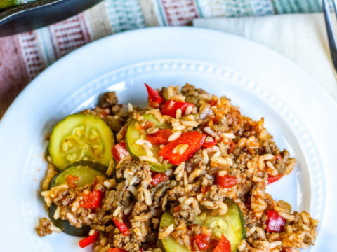 Image for Zucchini Ground Beef Rice Skillet