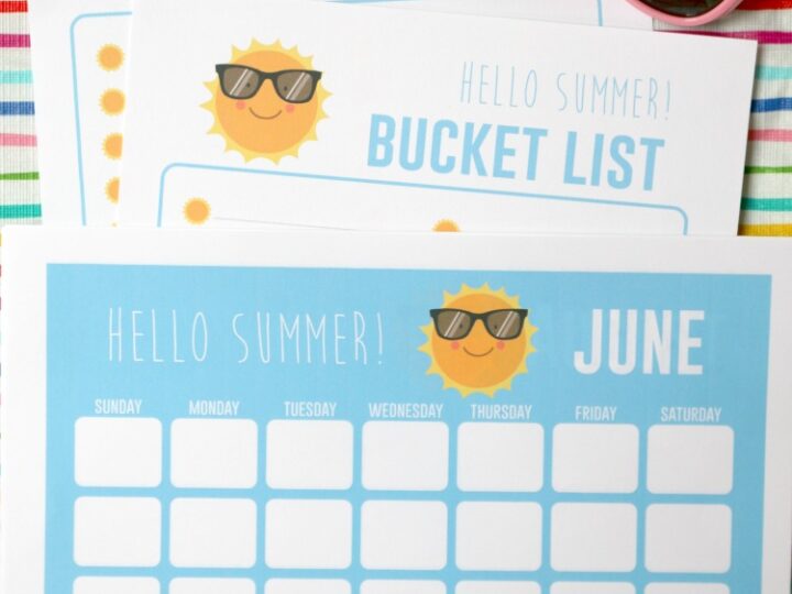 Image for Printable Summer Activities For Kids Planner