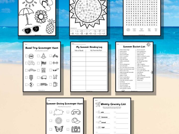Image for 8 Summer Fun Worksheets for Preschool through Second Grade – Free Printables!