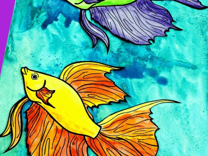 Image for Betta Fish Art Project - Watercolor Fish Painting