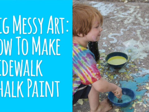 Image for Big Messy Art: How To Make Sidewalk Chalk Paint