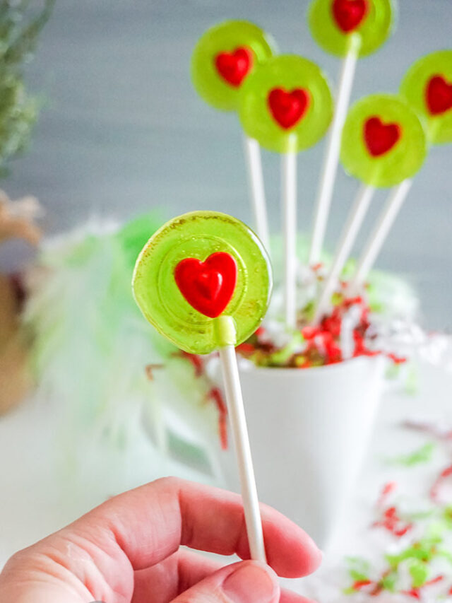Grinch Lollipops Recipe for a Grinch Treat