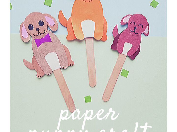 Image for Paper puppy puppets craft for kids