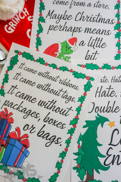 Printable Grinch Quotes for Grinchmas