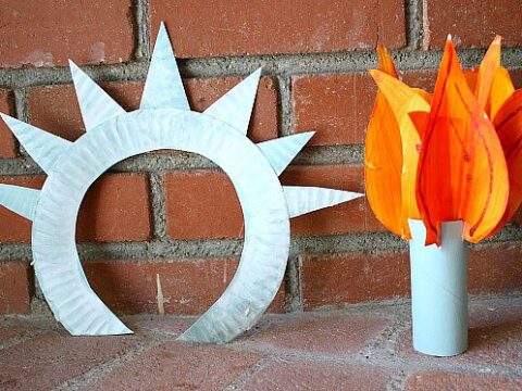 Image for Crafts for Kids: Make a Statue of Liberty Crown and Torch