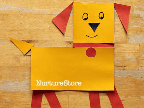 Image for Shape animals: free printable dog craft shape activity