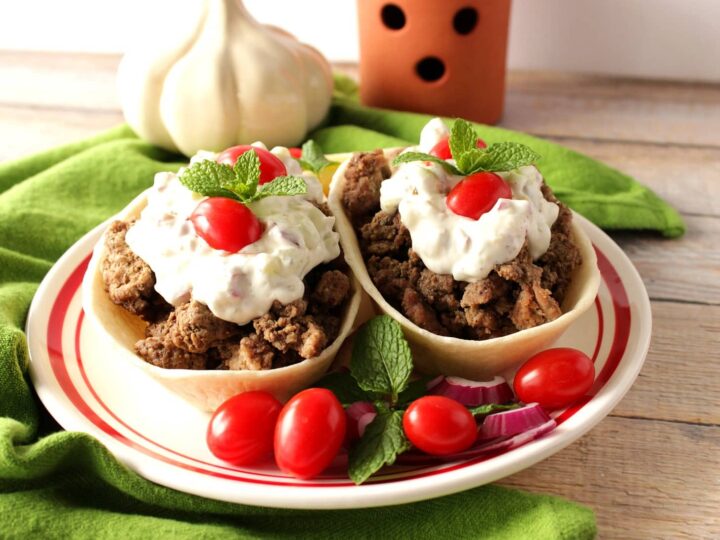 Image for Kid Favorite Sloppy Gyros Tortilla Boats Recipe