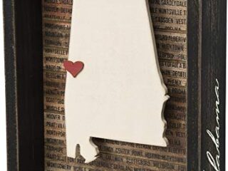 Image for Primitives by Kathy 28224 State Pride Box Sign, Alabama