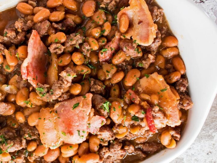Image for Baked Beans with Ground Beef and Bacon @ Bake It With Love