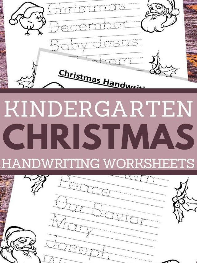 Kindergarten Christmas Handwriting Worksheet Story