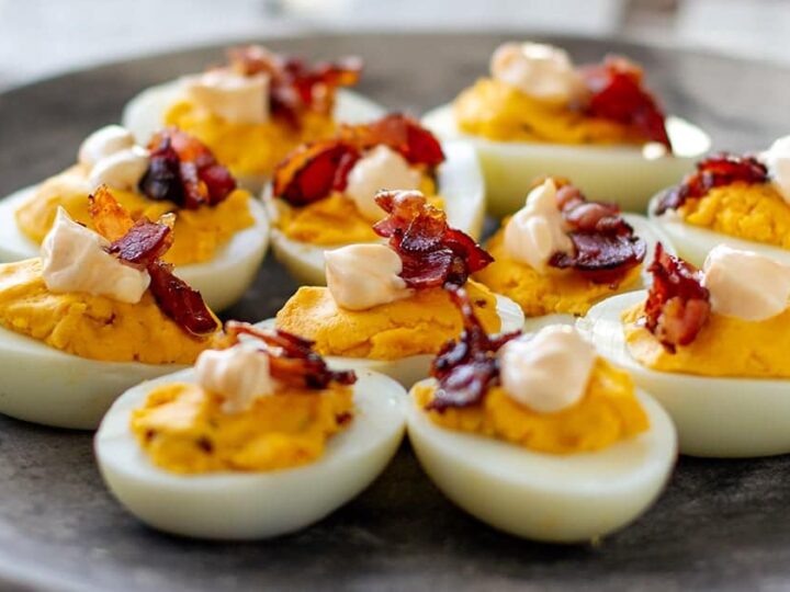Image for Buffalo Devilled Eggs With Crispy Bacon