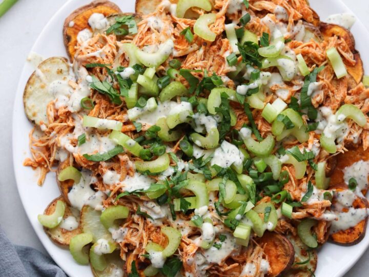 Image for Buffalo Chicken Nachos (Instant Pot, Paleo)