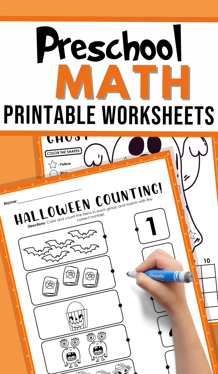 Preschool Halloween Math Worksheets