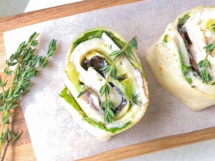 Image for Turkey & Cheese Roll Ups with Creamy Thyme Dressing