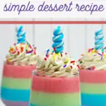 Delicious Unicorn Jello Dessert Cups
