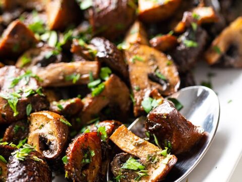 Image for Oven Roasted Mushrooms with Balsamic, Garlic and Herbs