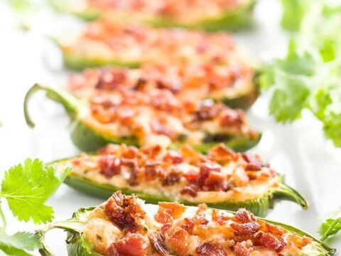 Image for Cream Cheese Jalapeno Poppers with Bacon (Low Carb, Gluten-Free)