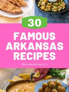 30 Famous Arkansas pin with 4 food images