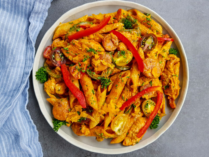 Image for Cajun Chicken Penne Pasta With Smoked Sausages
