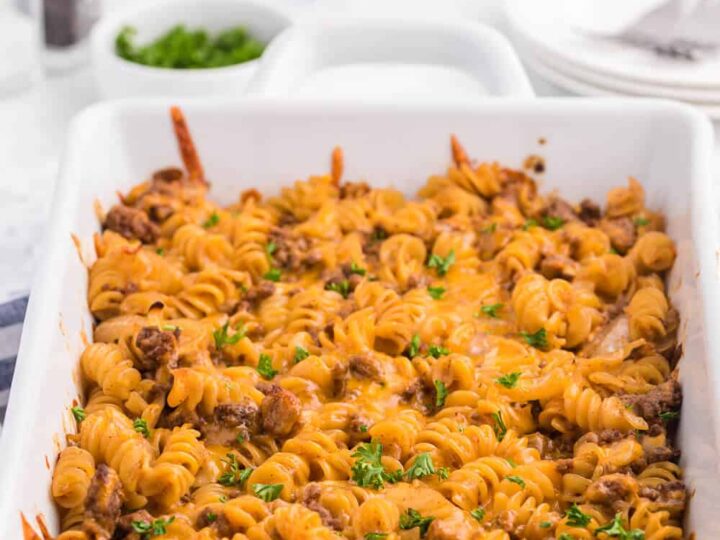 Image for Cheesy BBQ Beef Casserole Recipe