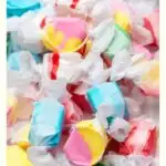 pin with saltwater taffy and the text, "30 Famous Delaware Recipes"