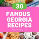 feature pin with four images of famous Georgia foods